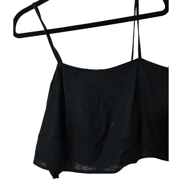 NEW Free People Black Struttin Set Pant Crop Top Size Small - Picture 11 of 14